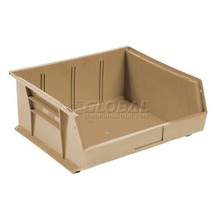 Global Industrial Colored Bin, Plastic, Tan, 5 in H, 11 in W 269685BG